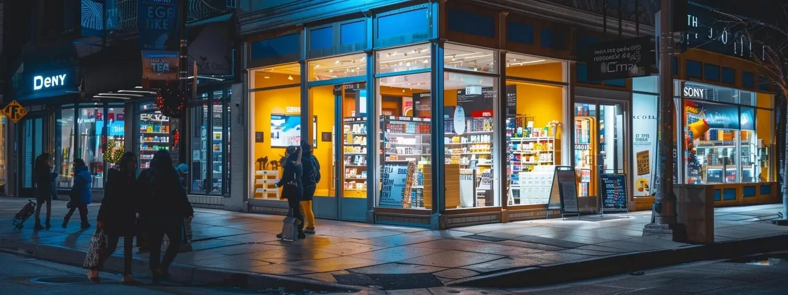 a well-lit urban storefront showcases vibrant, meticulously maintained signage, capturing the attention of passersby while reflecting a professional image that underscores the importance of quality in local seo rankings.