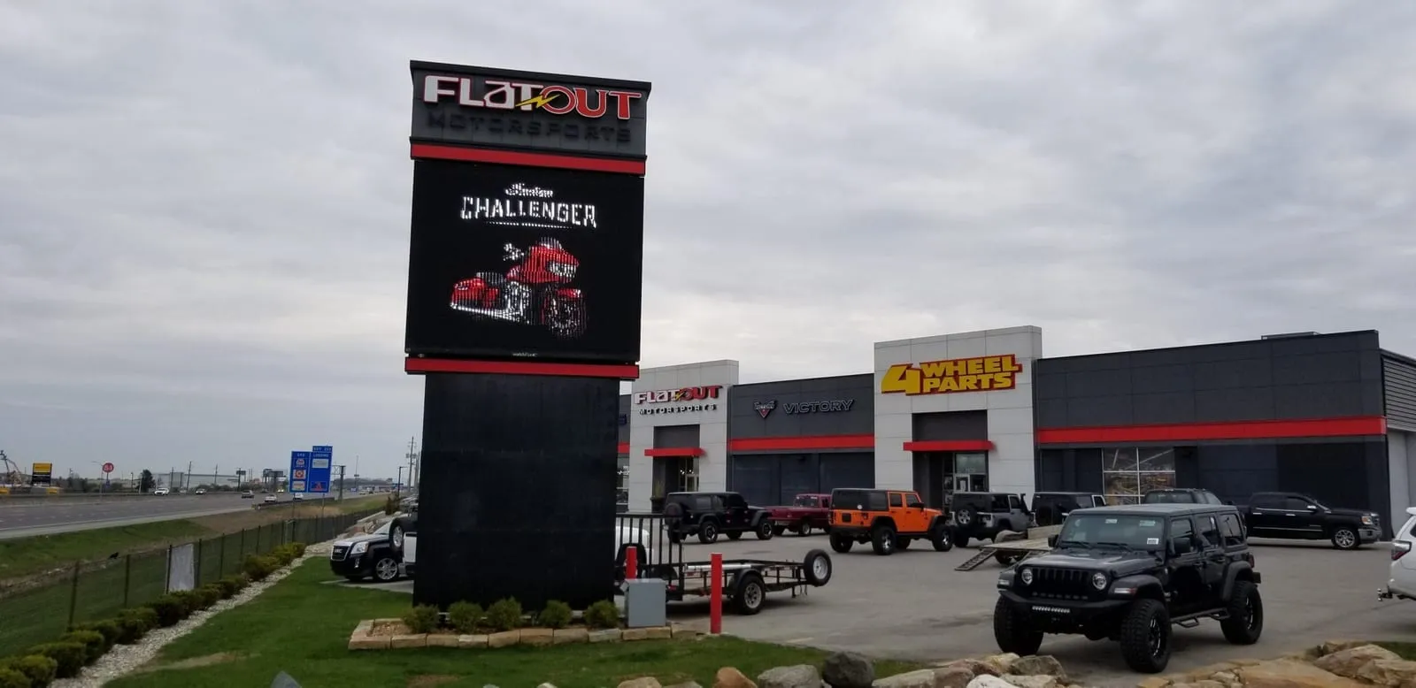 Commercial sign installation project