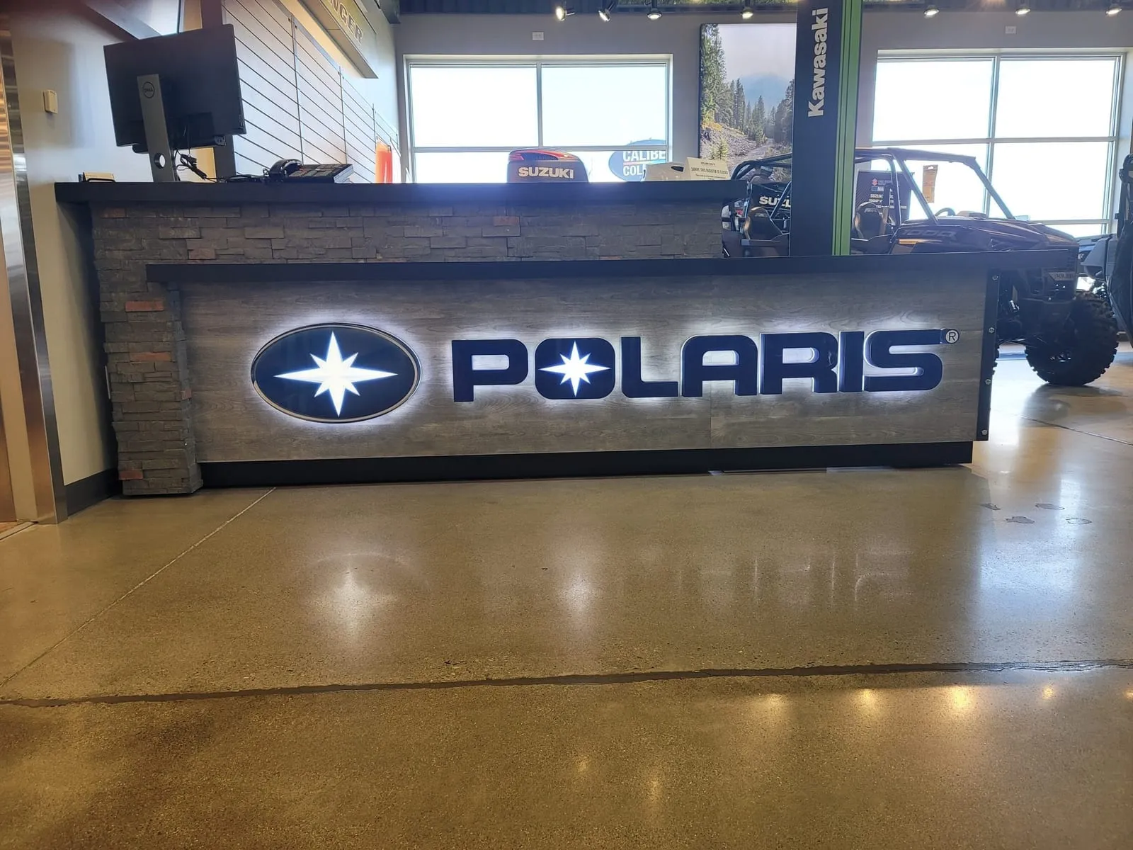 Commercial sign installation project