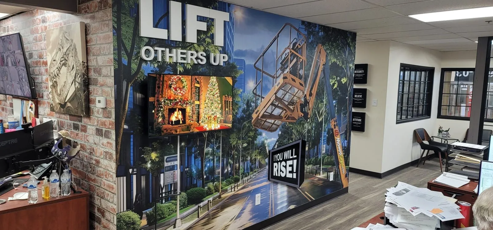 Commercial sign installation project