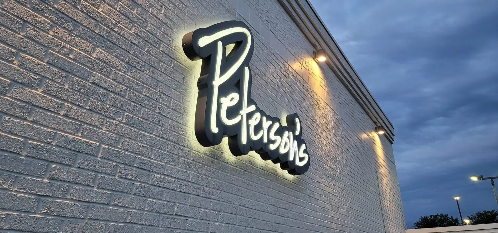 Commercial sign installation project