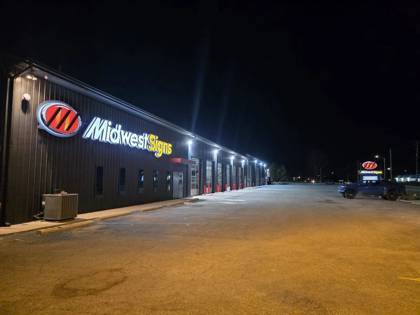 Commercial sign installation project