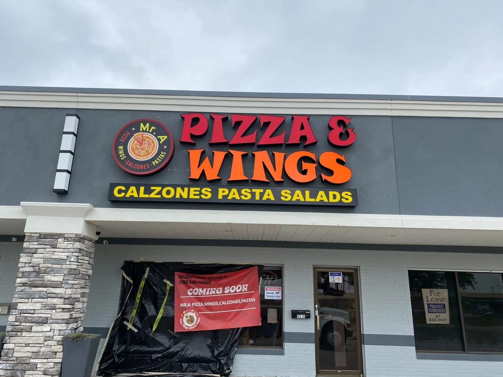 Mr A Pizza And Wings Channel Letters