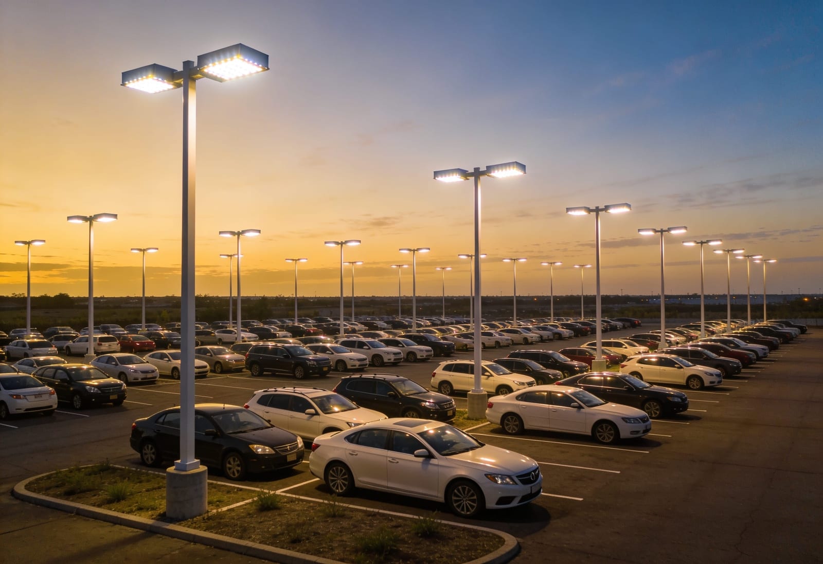 Commercial LED Lighting Installation: Parking Lots, Canopies, and Building Facades in Indianapolis