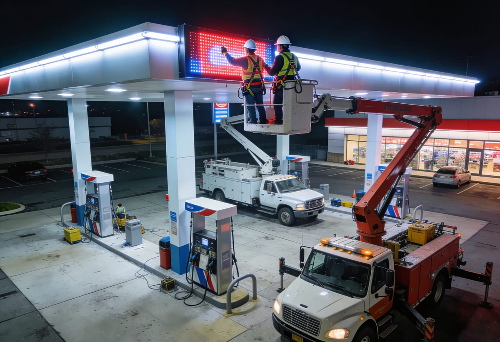 Gas Station Canopy Lighting: LED Retrofit Benefits and Installation Process