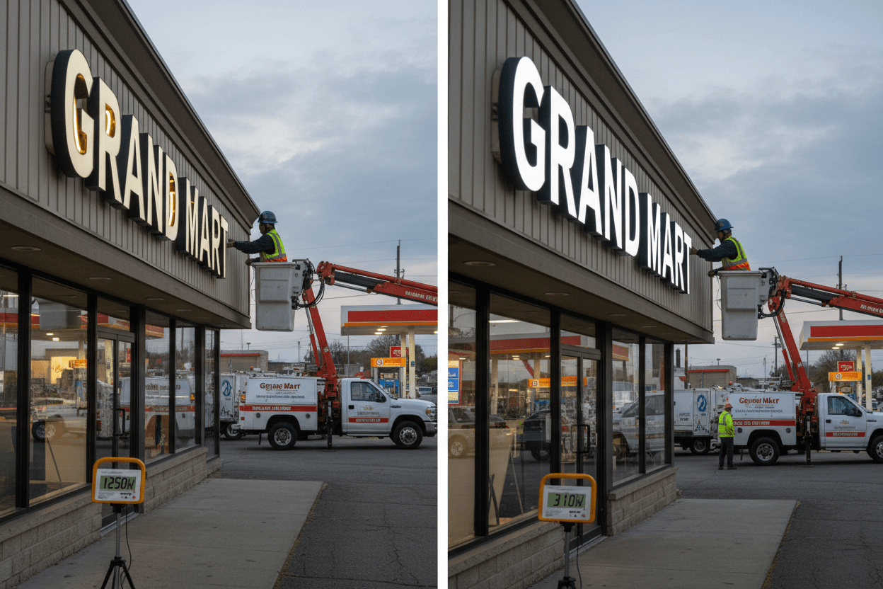 LED Retrofit ROI Calculator: Energy Savings and Payback Period for Commercial Signs in Indiana