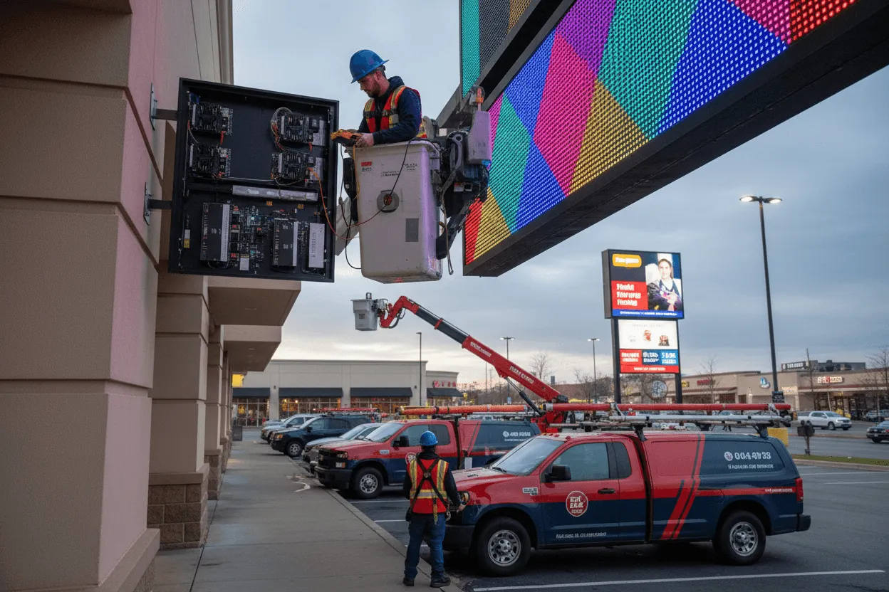 Full-Color LED Display Repair in Indianapolis: Diagnosing and Fixing Common August Failures