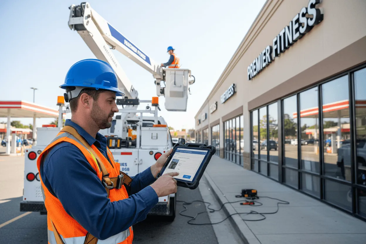 Sign company Indianapolis permit applications and municipal coordination paperwork documentation