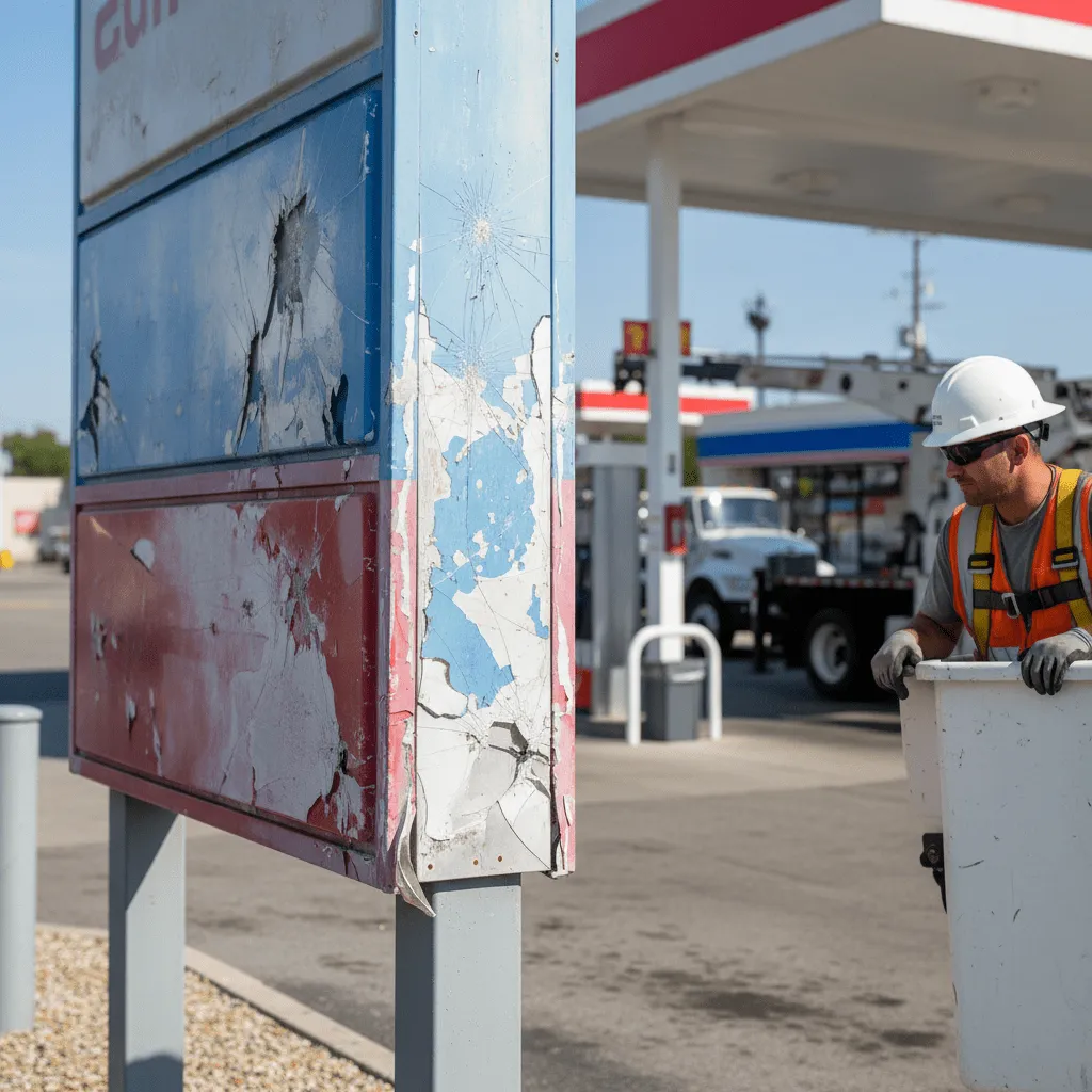 sign maintenance - UV damage and weather impact on commercial signage in Indianapolis