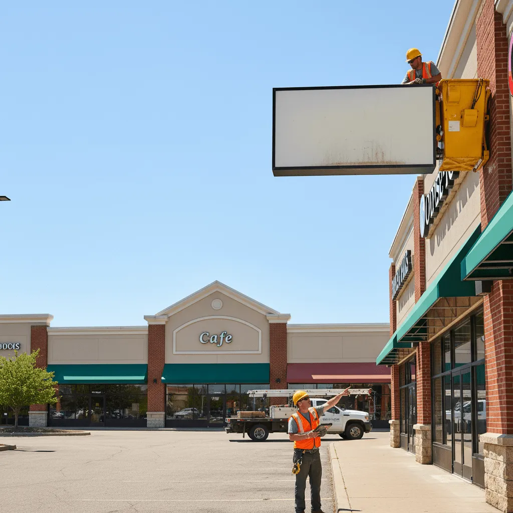 sign maintenance - channel letter cleaning and seal inspection for commercial storefront