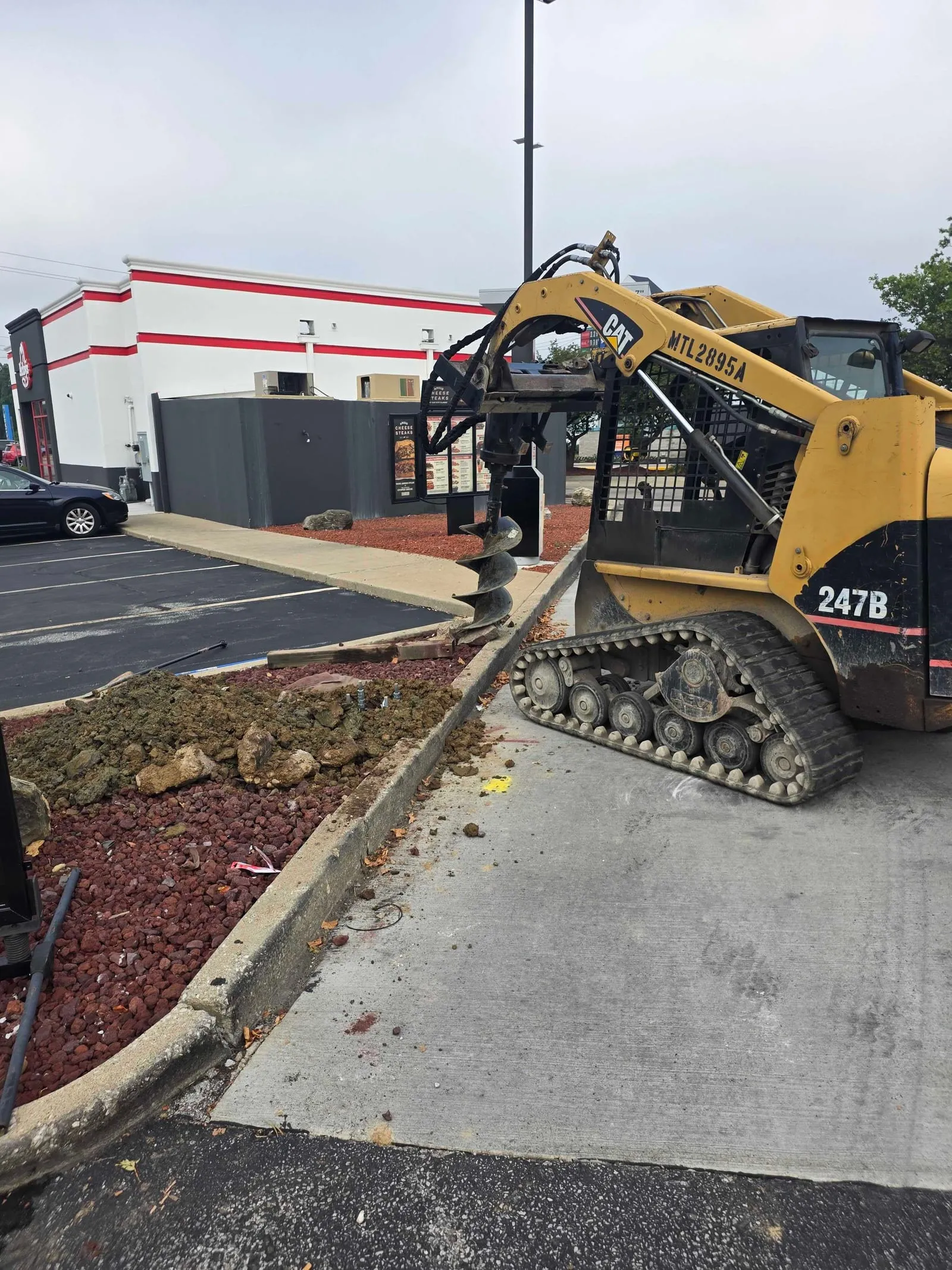Arby's clearance bar installation on Crawfordsville Road Indianapolis