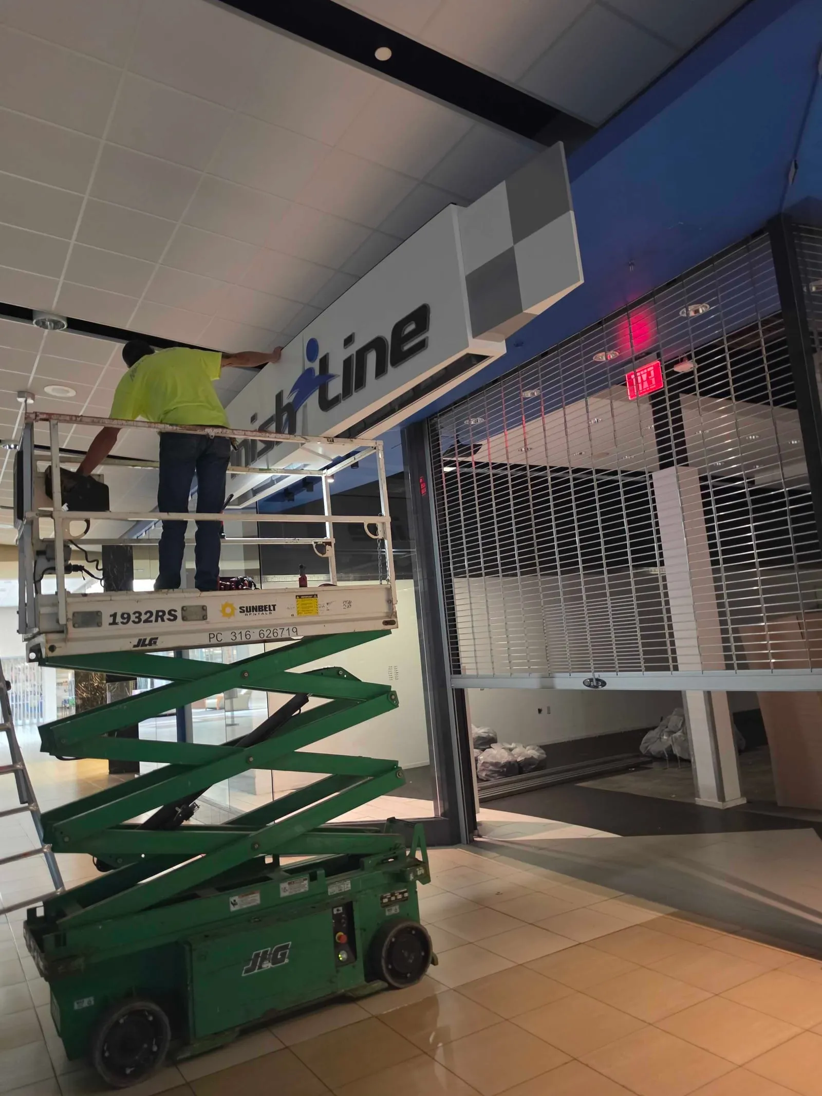 Completed Finish Line interior sign removal Terre Haute