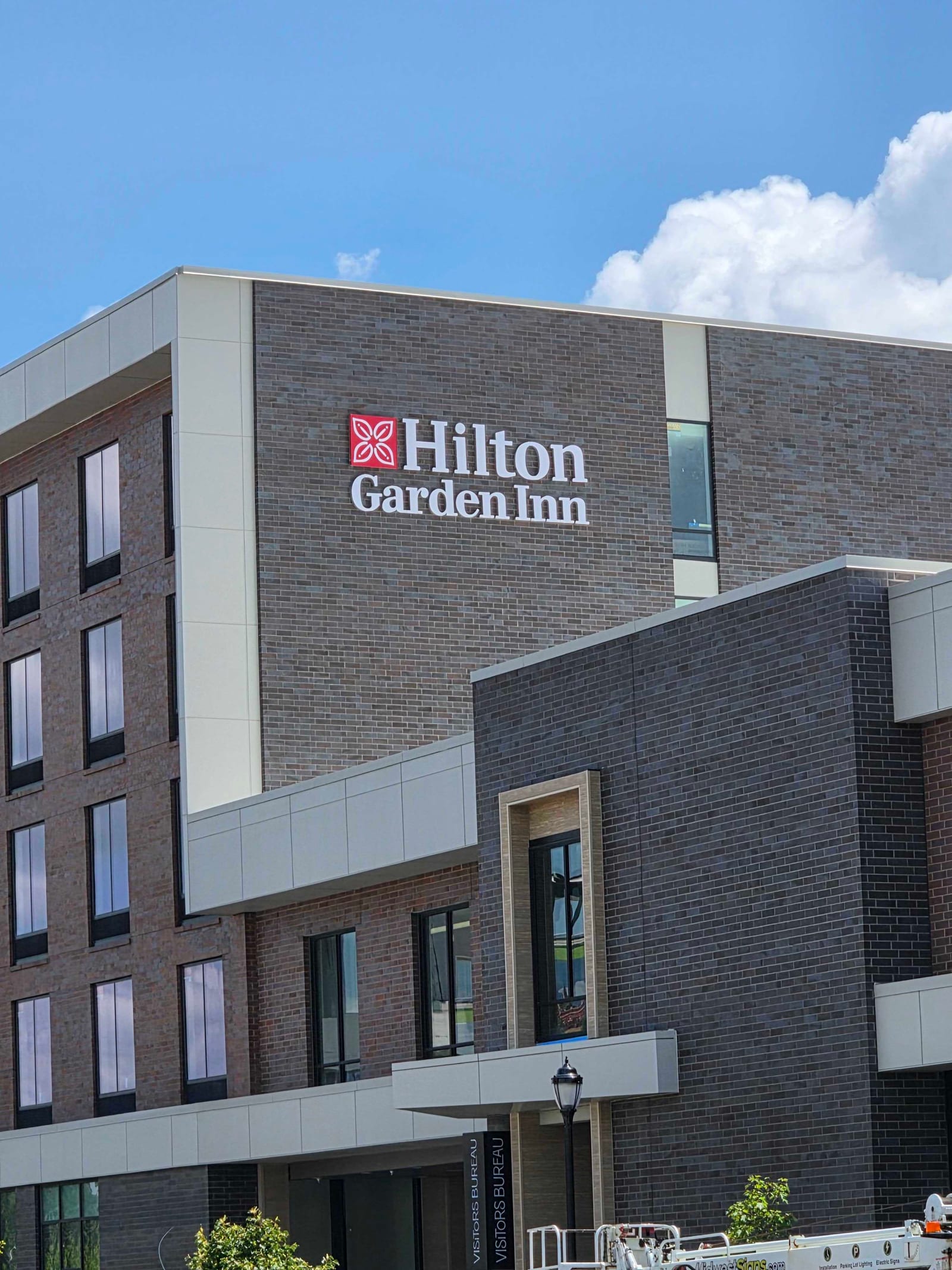Hilton Garden Inn Kokomo exterior sign installation