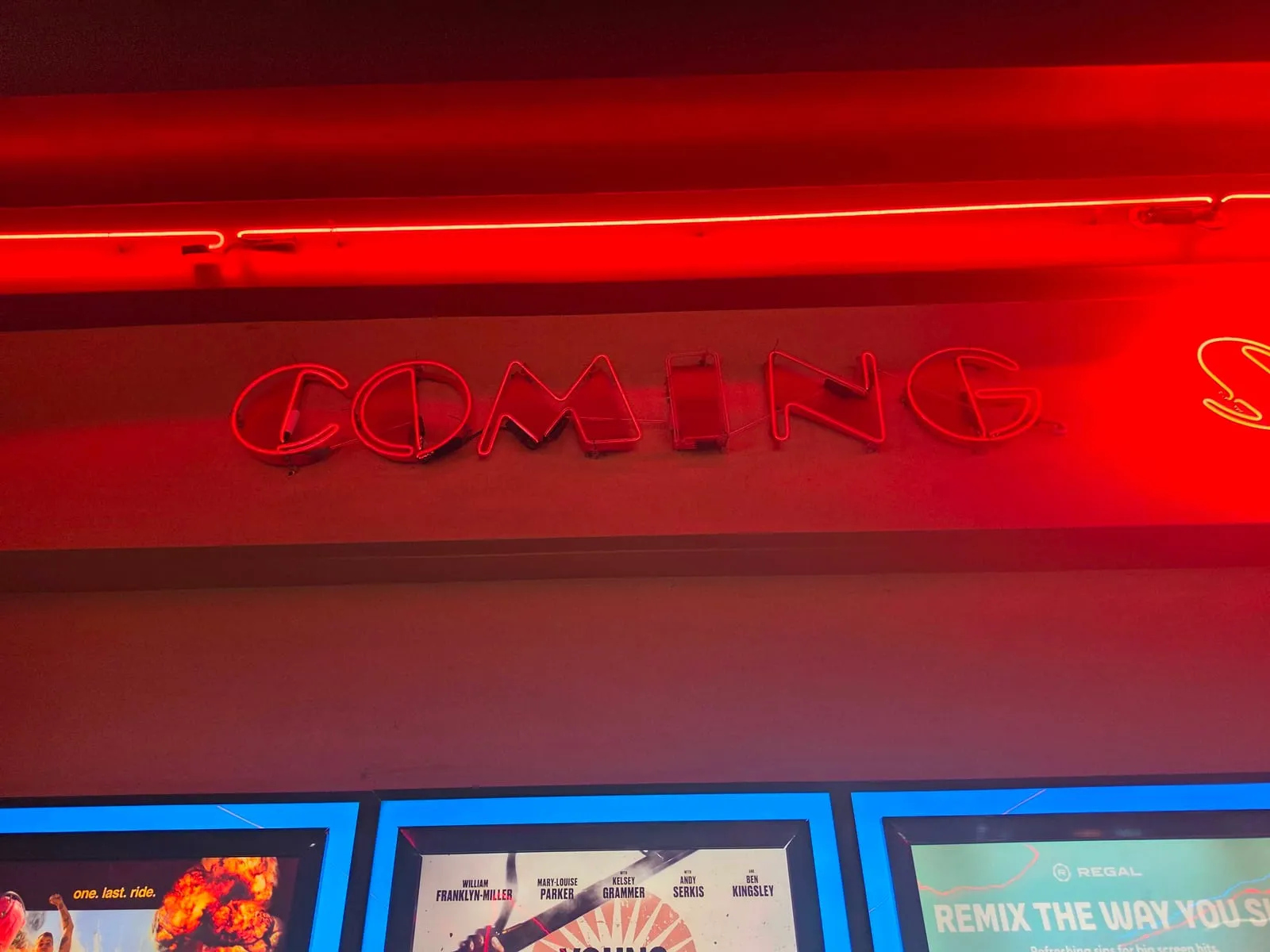 Regal Movies Carmel interior neon sign repair