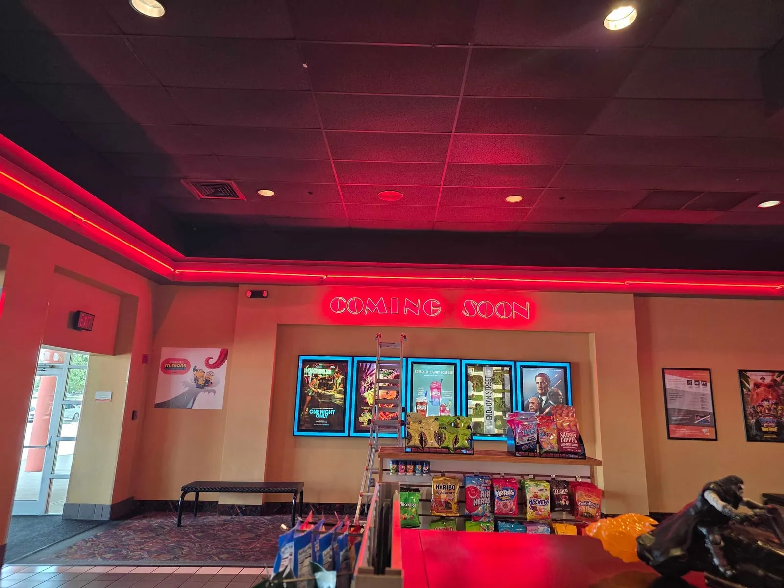 Regal Carmel neon sign service in progress